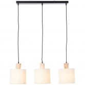Pendelleuchte Manuel, braun, 130 x 80 cm, Holz Pendellampe 