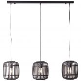 Pendelleuchte Willi, braun, 125 x 105 cm, Bambus Pendellampe 