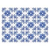 Fliesenaufkleber Hollandkachel Blume - 12er Set 