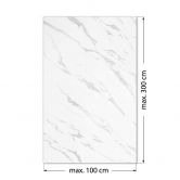 Tile stickers marble look, white-grey - Furniture foil, kitchen splashback, bathroom foil 