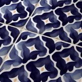 Fliesenaufkleber Aquarell Blumen blau - Treechild - 12er Set 