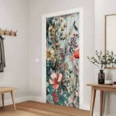 Door foil spring meadow with flowers - Jaszke - Self-adhesive door decoration 