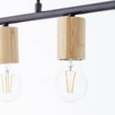 Pendelleuchte Karl, braun, 113 x 80 cm, Holz Pendel-lampe, dimmbar 