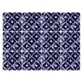 Fliesenaufkleber Aquarell Blumen blau - Treechild - 12er Set 