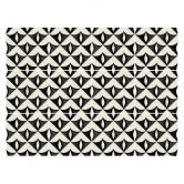 Fliesenaufkleber Geometrische Ornamente in schwarz-beige - Treechild - 12er Set 